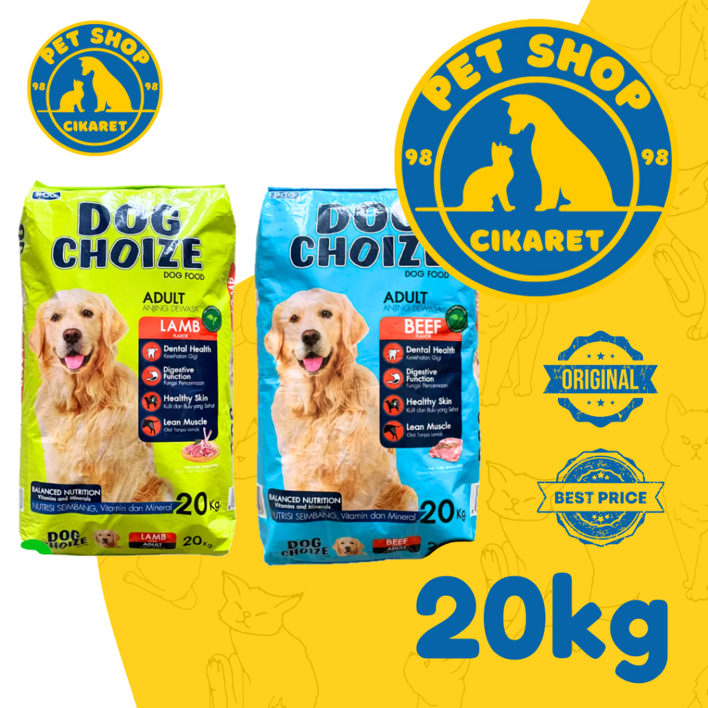 DOG CHOIZE BEEF & LAMB 20KG makanan anjing dog choize EKSPEDISI