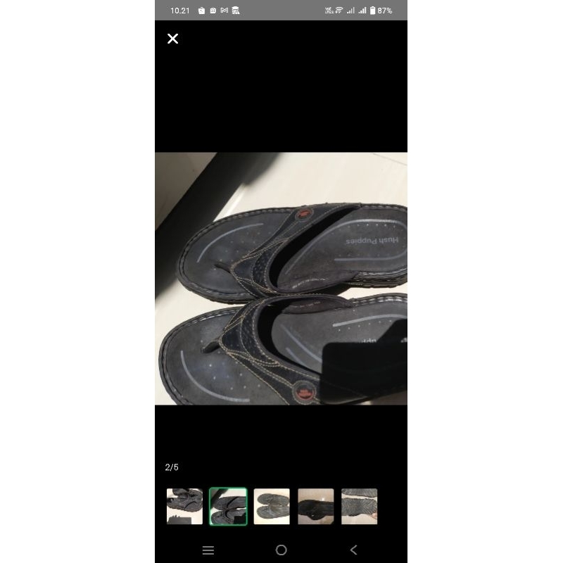 sandal hush puppies kulit original bekas preloved second