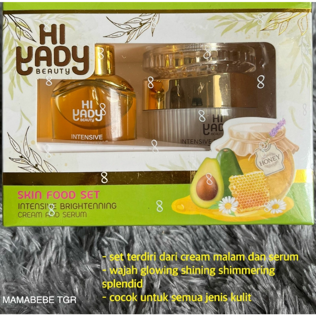 HI YADY BEAUTY INTENSIVE BRIGHTENING CREAM DAN SERUM