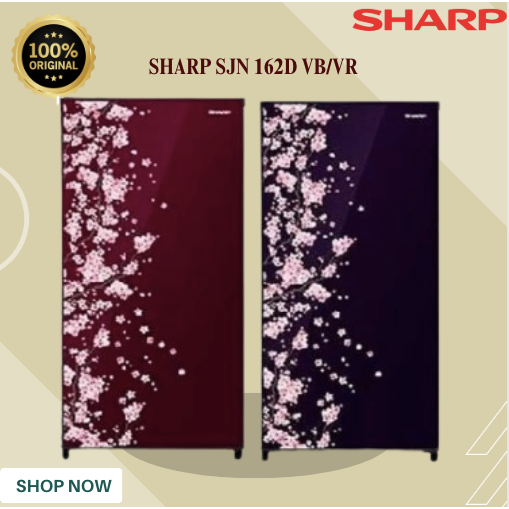 KULKAS SHARP 1 PINTU SJN 162D VB/VR 133Liter/SJN 162 D VB/VR/SJN-162D-VB/VR/ORIGINALBERGARANSI RESMI