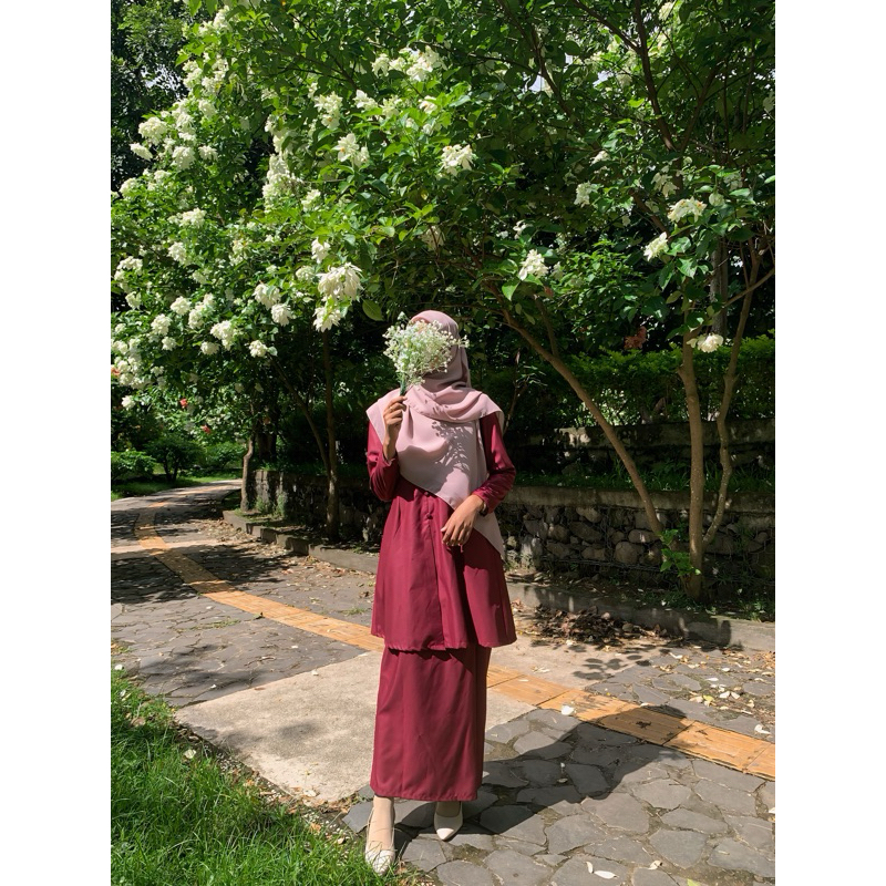 Zahira One Set Setelan Baju Rok Wanita|Baju Kurung Malaysia