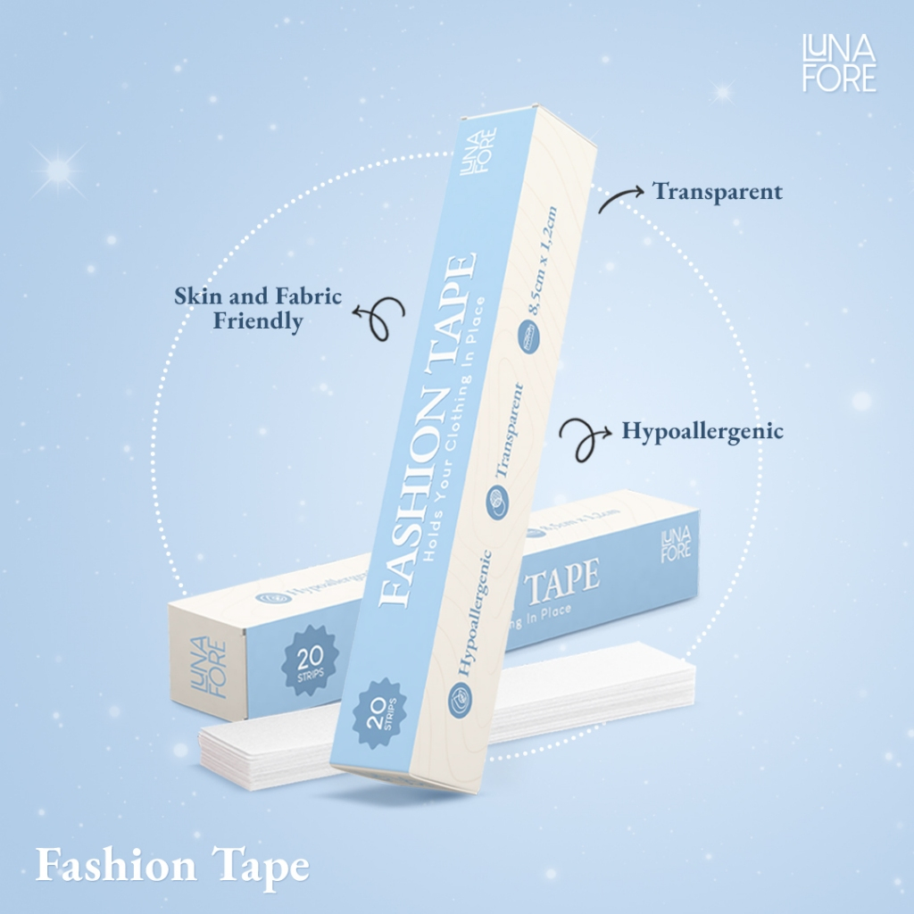 Lunafore Fashion Body Tape 15 Pcs - Perekat Pakaian Transparan / Double Tape Baju Fashion