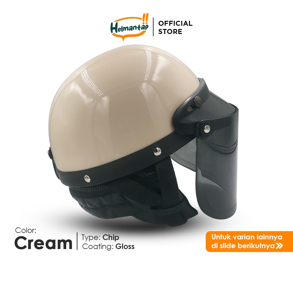Helmantap - Helm Chips Vintage Bogo Setengah Solid