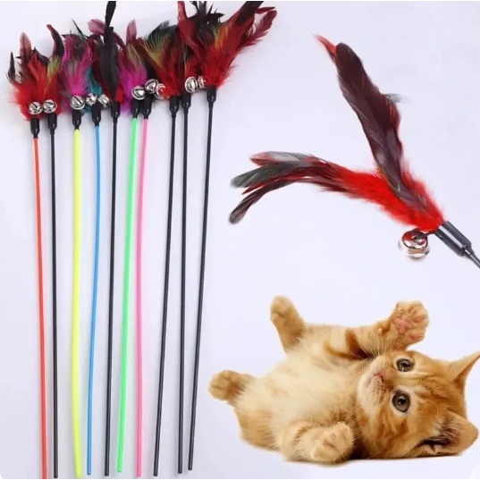 Tongkat Mainan Kucing Mainan Anak Kucing Mainan Bulu Kucing Mainan Tongkat Kucing Lonceng