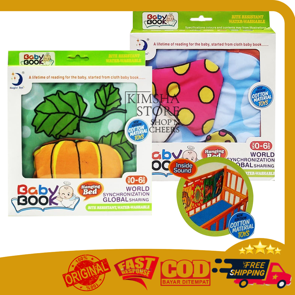 Hanging Bed Baby Book Edukasi Mainan Anak Softbook Edukatif Buku Bayi Tempat Tidur Gantung Soft Book