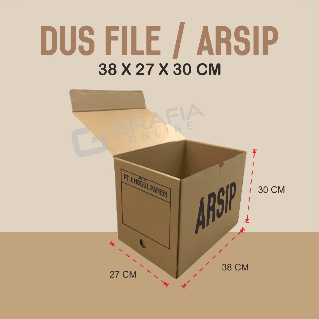 

DUS ARSIP KARDUS BOX ARSIP 38x27x30 cm BERIKUT CETAK LABEL