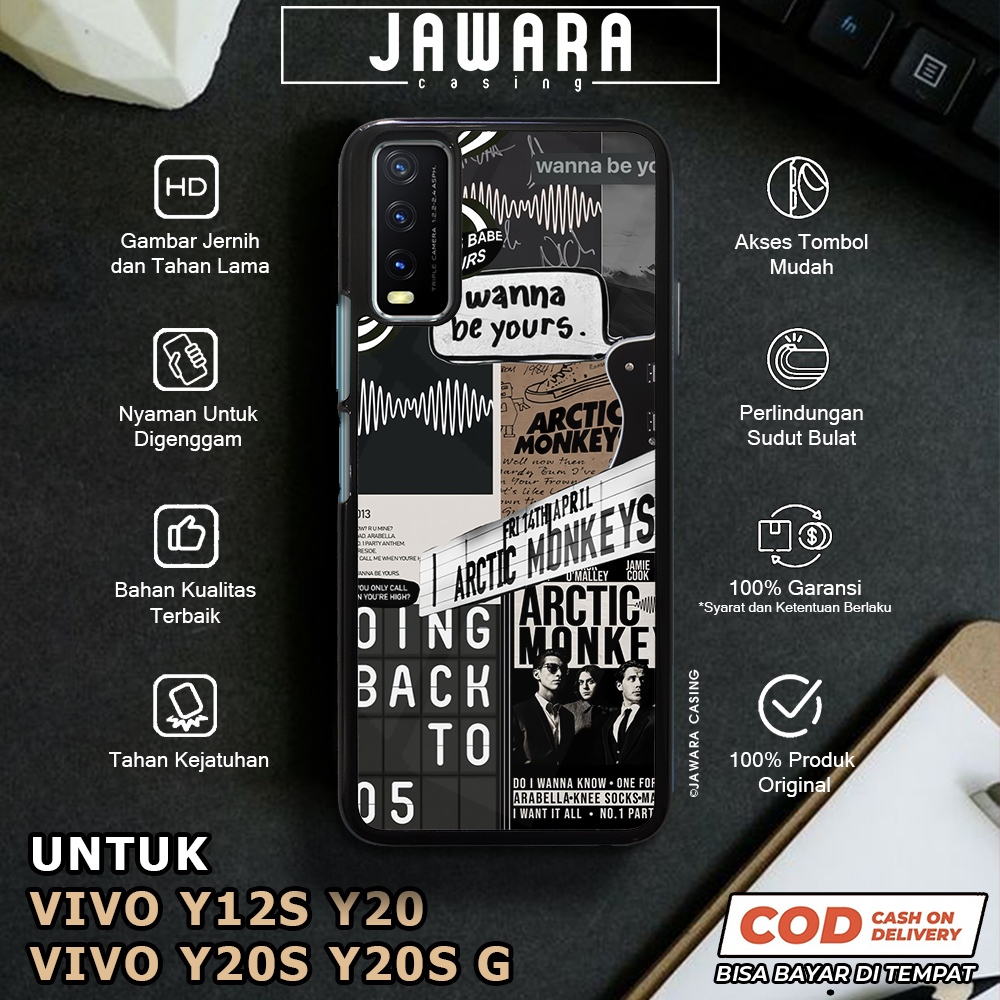 Case Vivo Y12S Y20 Y20S Y20S G Casing Vivo Y12S Y20 Y20S Y20S G [BLCK] Premium Glossy Case Hp Vivo J