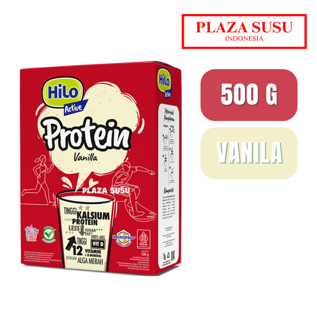 

HILO ACTIVE VANILLA 500 G SUSU NUTRISI DEWASA TINGGI KALSIUM HILO VANILA