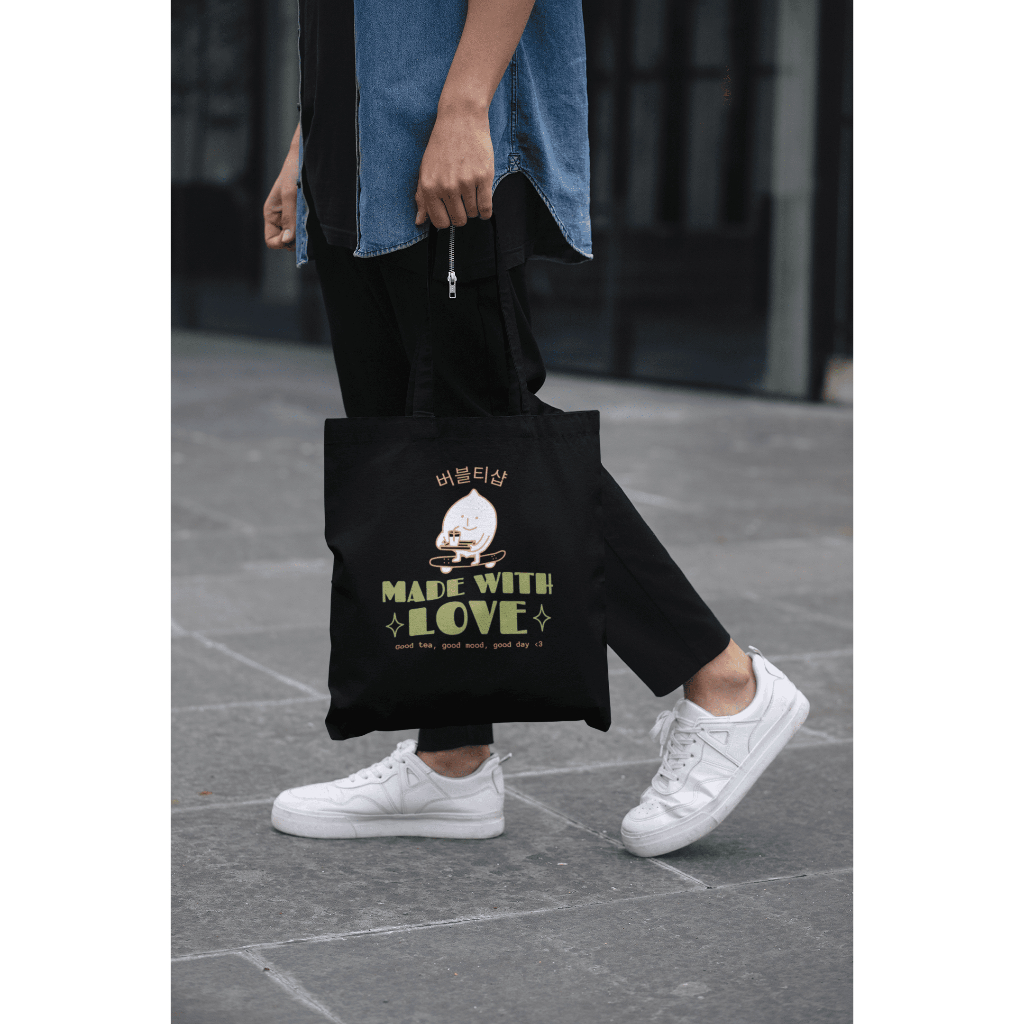 Tata Apparel Store- Tas Tote Bag Kanvas - Totebag Pria Wanita