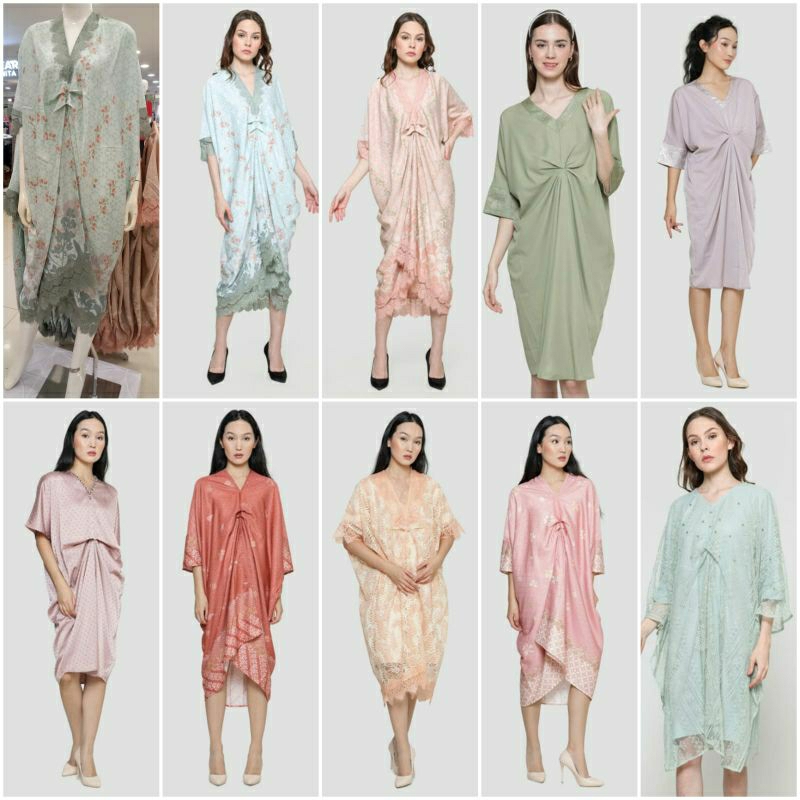 Connexion st yves Kaftan Batik print satin With lace