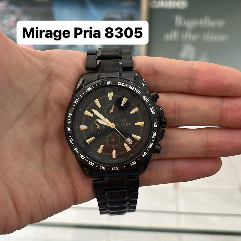 Jam Tangan Mirage 8305 Pria Hitam