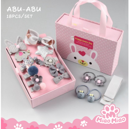 Limited Ikat Rambut Anak Set Jepit Rambut Wanita - Kado Ulang Tahun TH7