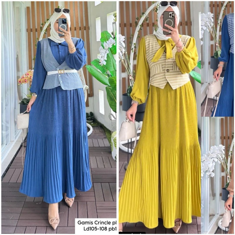 Gamis Novita Plisket