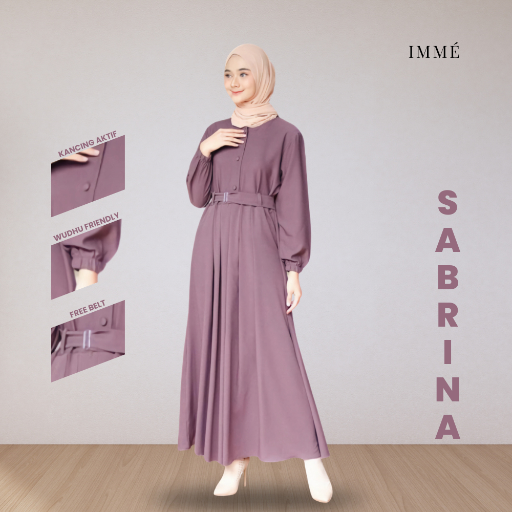 IMME - Gamis Abaya Remaja Baju Gamis Remaja Kekinian Korean Style Muslim Crinkle Premium Terbaru 202