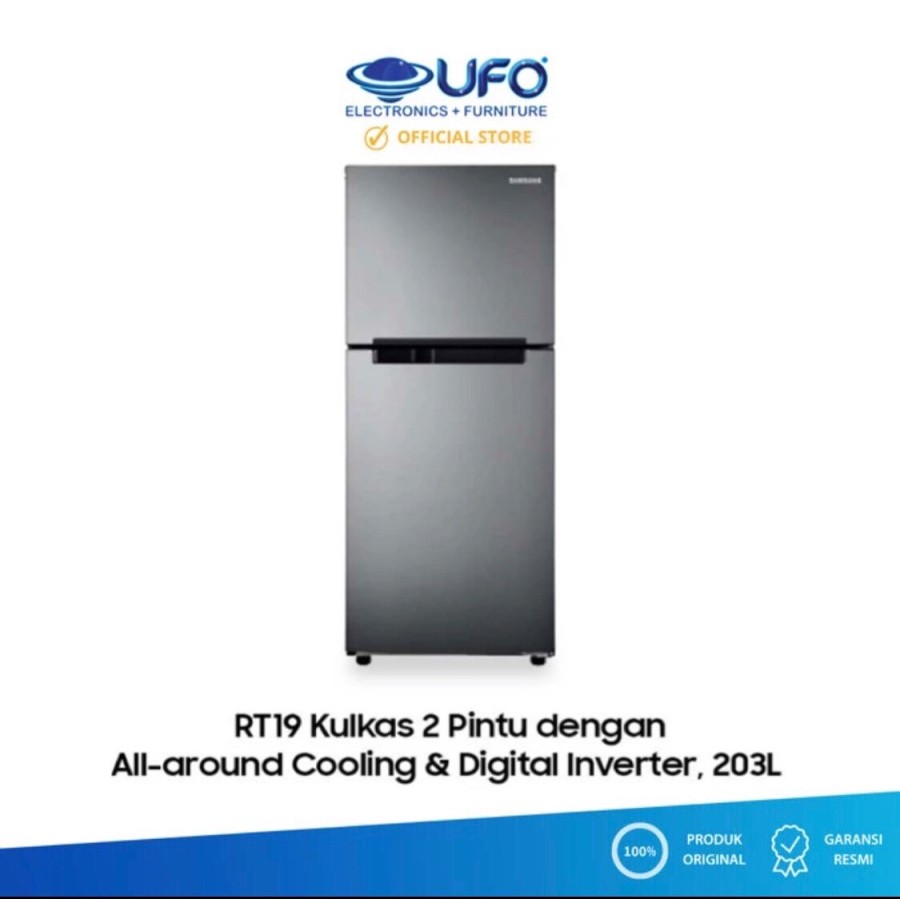 Samsung Kulkas 2 Pintu 210L RT 19M300BGS /  RT19M300BGS