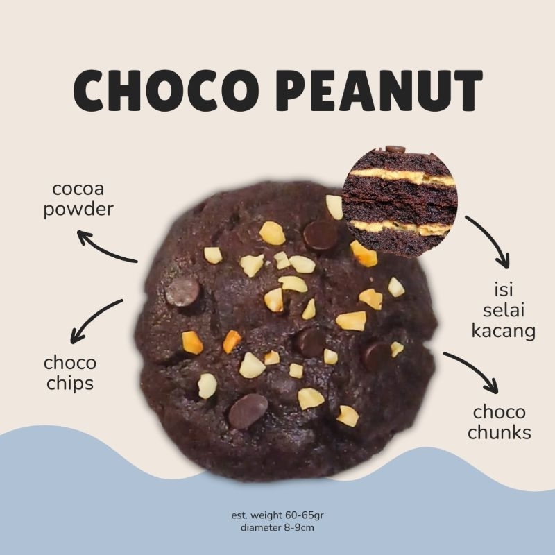 

soft baked cookies triple choco peanut butter