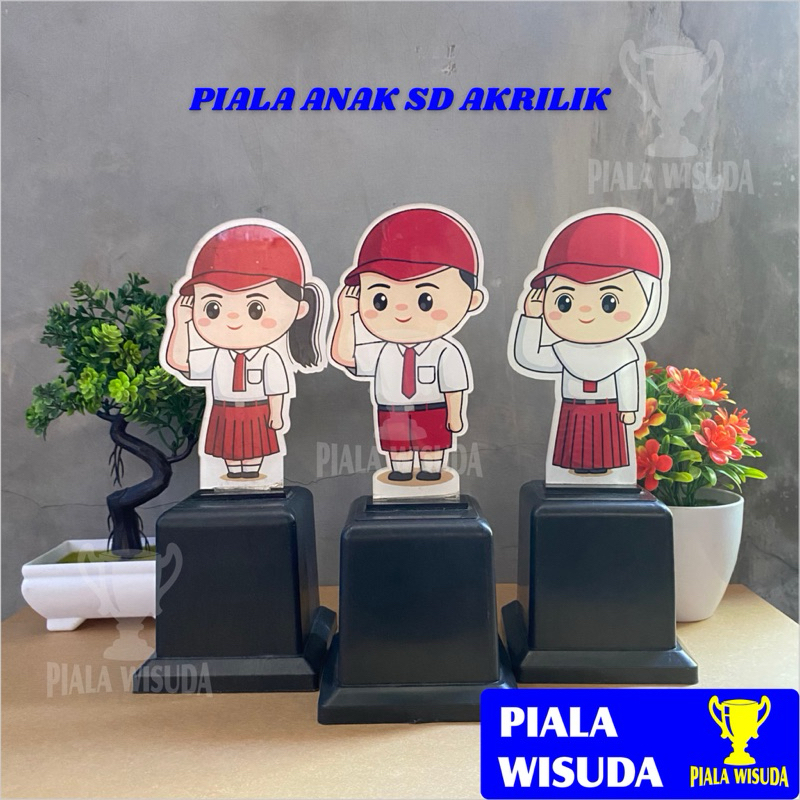 Piala Akrilik (Siswa SD) - Piala Akrilik Anak - Piala Wisuda- Piala Plastik Murah - Plakat Akrilik W