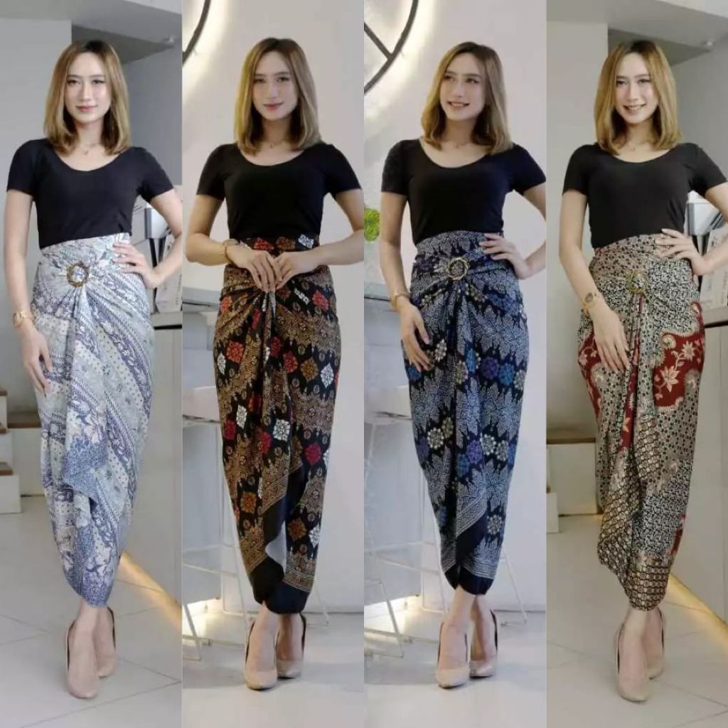 Rok Lilit Batik Modern FREE RING Rok Batik Modern Premium Bawahan Kebaya 7/8 Premium Rok Panjang Mus