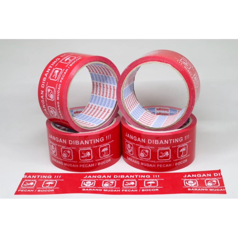

Lakban Fragile 2inch 48mm x 72 YARD GOLDLAND Lakban 2" jangan dibanting ISOLASI
