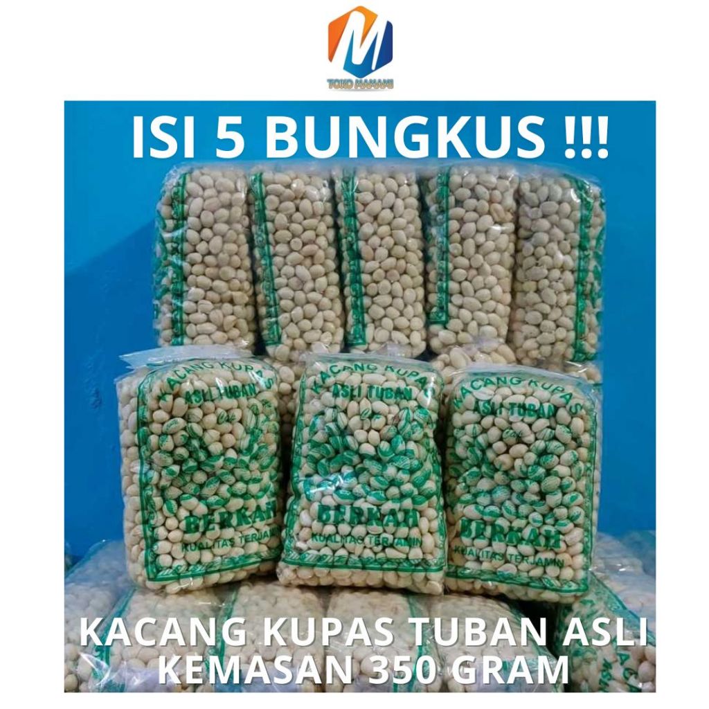 

[BISA COD] 5 BUNGKUS - KACANG KUPAS TUBAN KUALITAS SUPER KEMASAN 350 gram