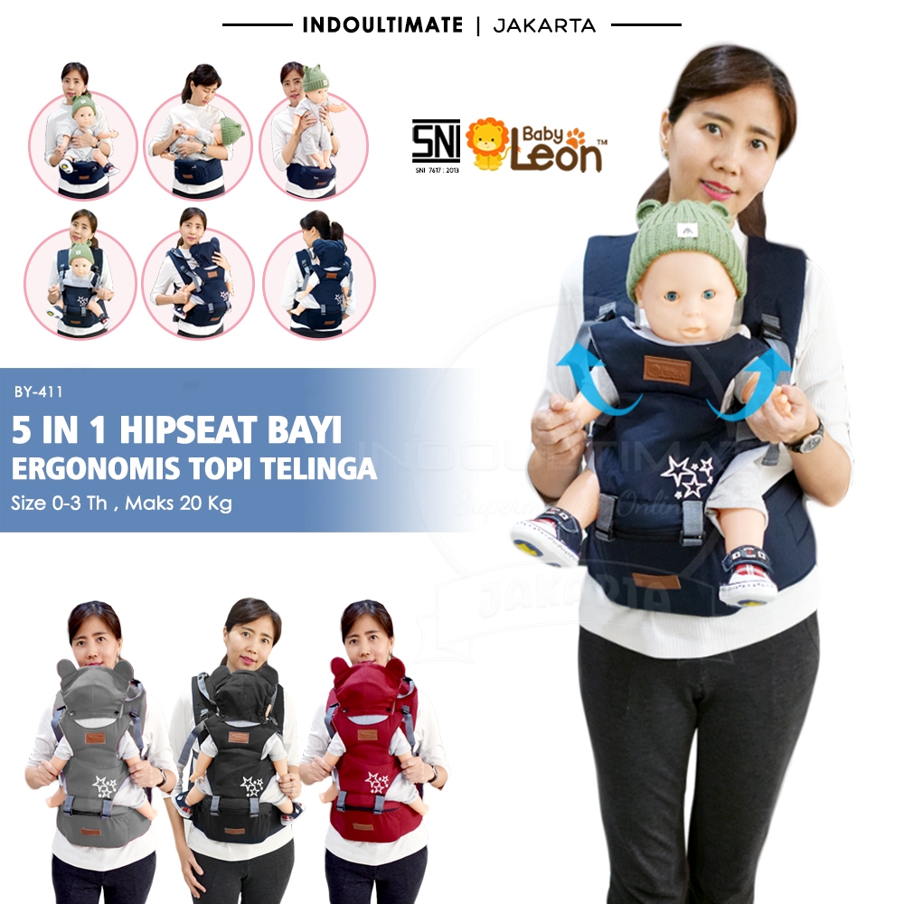 Gendongan depan model terbaru 2024 Hipseat Baby Gendongan Bayi Depan BABY LEON Gendongan Anak Depan