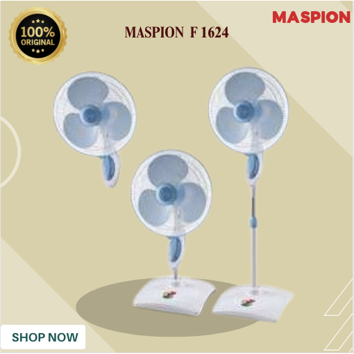 MASPION KIPAS ANGIN  F 1624/ F1624/ F-1624  16 Inch (3 in 1)  STAND FAN MASPION/ ORIGINAL BERGARANSI