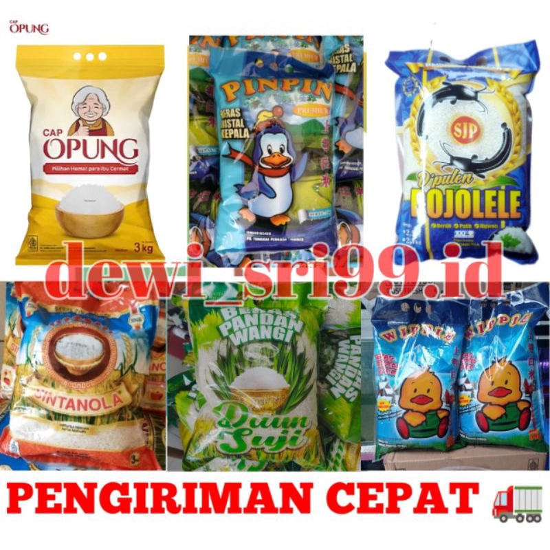 

Aneka Beras Premium Kemasan 3Kg ASLI PACKING PABRIK