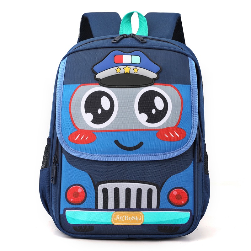 Tas gambar mobil polisi, import murah promo, tas sekolah anak TK Paud SD