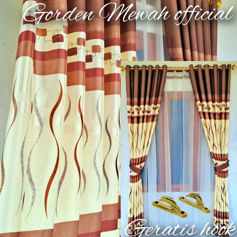 Gorden Mewah Ruang tamu hordeng pintu kamar tidur bahan Blackout tebal model terbaru