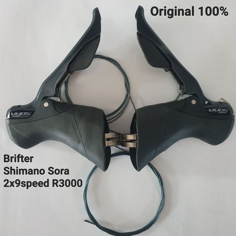 Brifter Shimano Sora R3000 original 2x9 speed sepasang