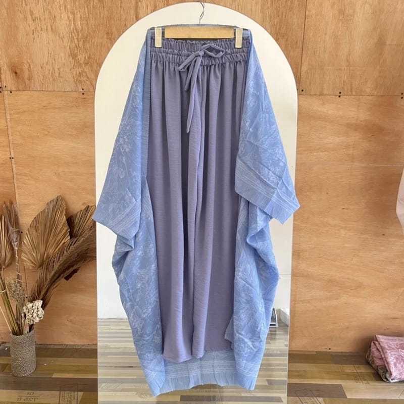 AIRA SET | Setelan Wanita Outer Scarf dan Kulot Serut Crinkle | One Set Wanita | One Set Outer Scarf