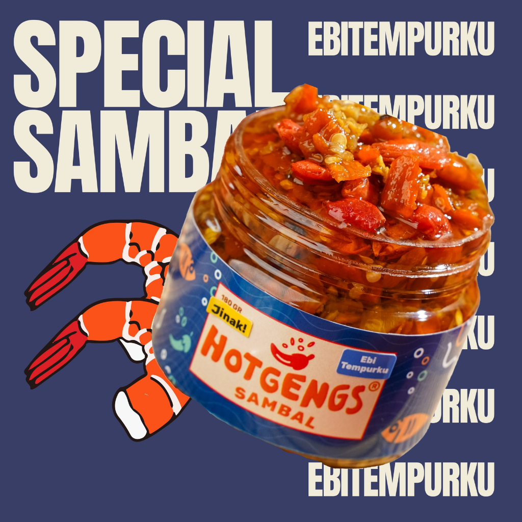 

Sambal Hotgengs - Sambal Bawang EBI TEMPURKU 125 Gram. Sambel Pedas Homemade