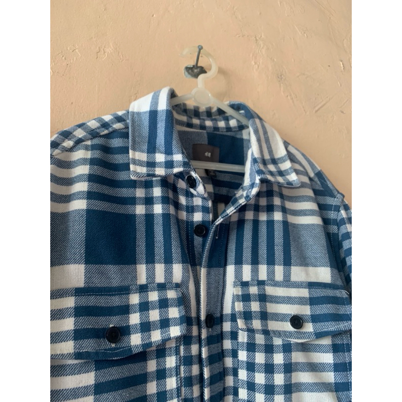 Flanel Jaket Biru