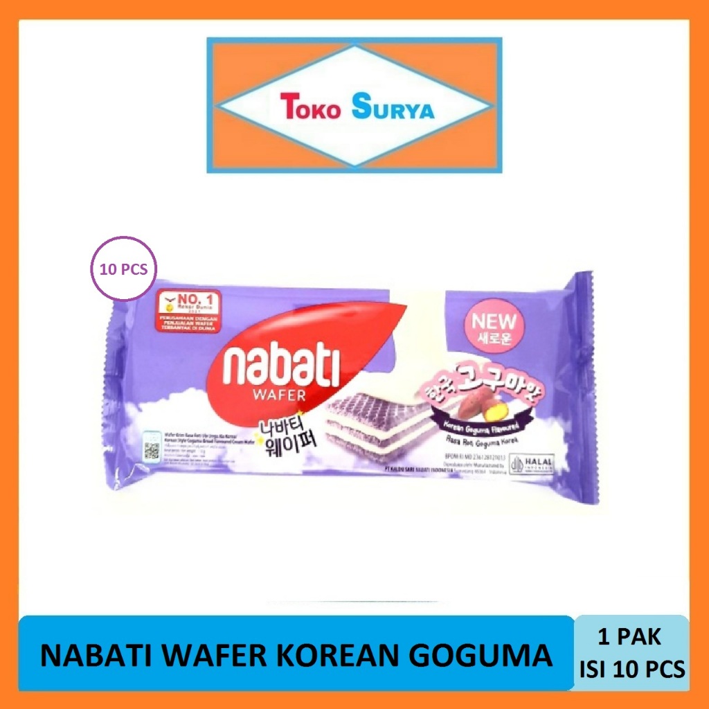 

Nabati Wafer Korean Goguma 10 Pcs x 16 Gr