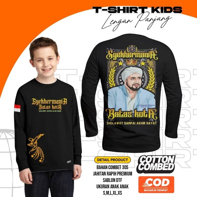 Kaos Santri.kaos syekernania .kaos santri Lengan Panjang.Kaos santri Batas kota