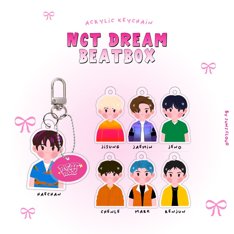 NCT DREAM BEATBOX ILLUSTRATION ACRYLIC KEYCHAIN KPOP MERCH
