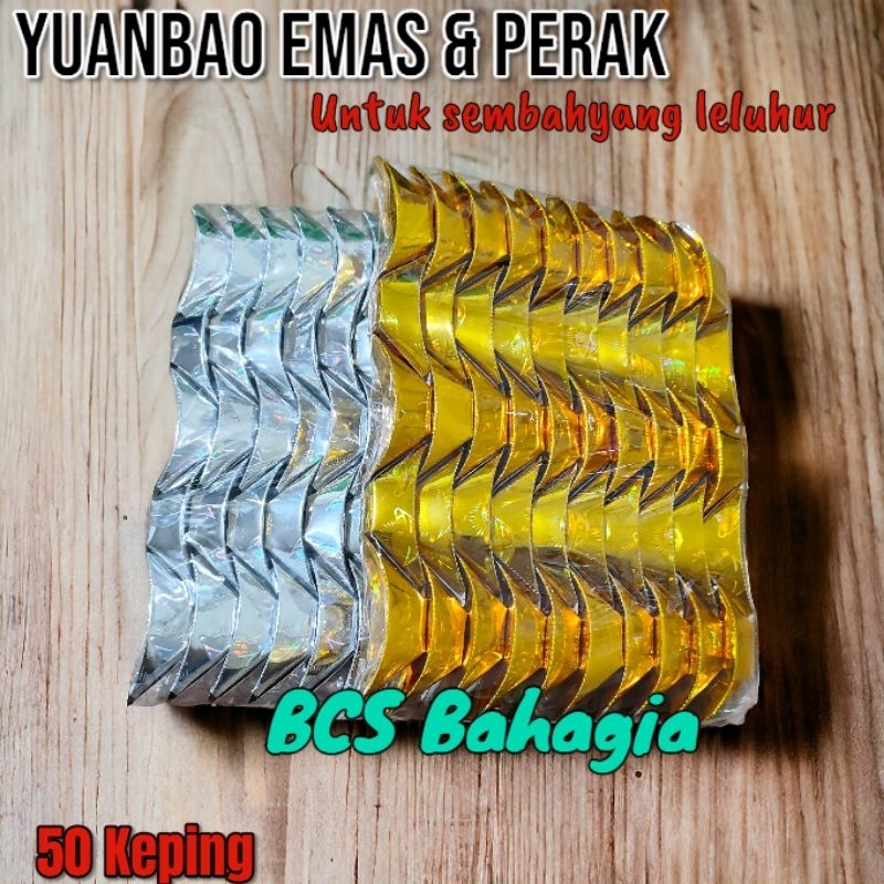 Kertas Sembahyang Uang Leluhur Yuanbao Guanpo Emas Dan Perak Cengbeng / Uang Duit Leluhur Sembayang 