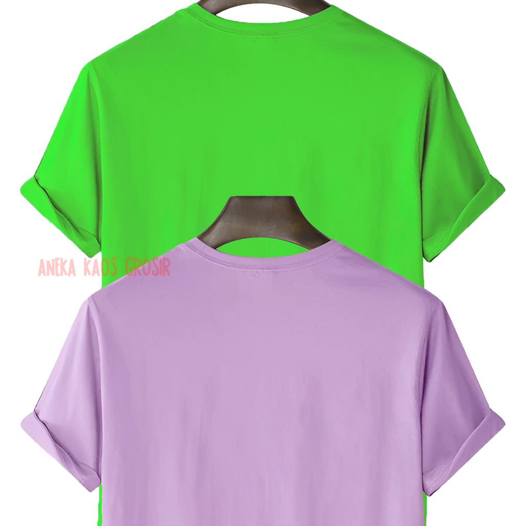 Kaos Polos Lengan Pendek Warna Ungu Muda Dan Hijau Neon Baju Kaos Pria Distro Tshirt Keren