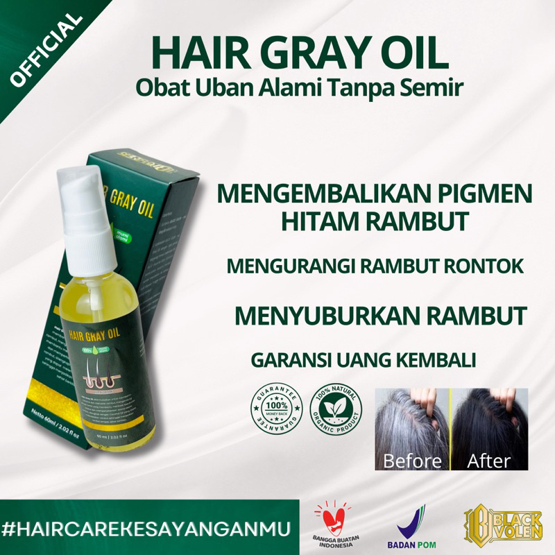 Serum Penghilang Uban Penghitam Rambut Uban Original Minyak Kemiri Penghilang Uban Penyubur Rambut