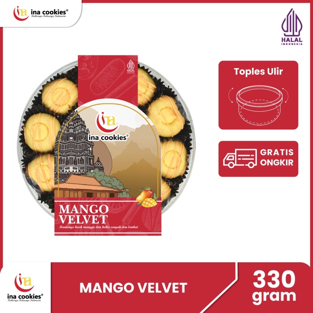 

Ina Cookies Kue Kering Premium Mango Velvet Toples Reguler