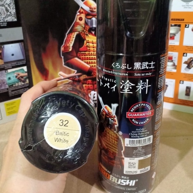laris manis Samurai Paint Kurobushi Semprot Pilox Pilok Warna Putih Tulang  Baltic White 32 4ml