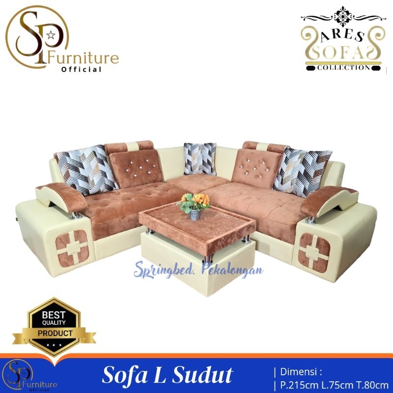 Sofa sudut minimalis / sofa l sudut / sofa tamu elegant / sofa murah pekalongan Tegal Slawi Brebes T