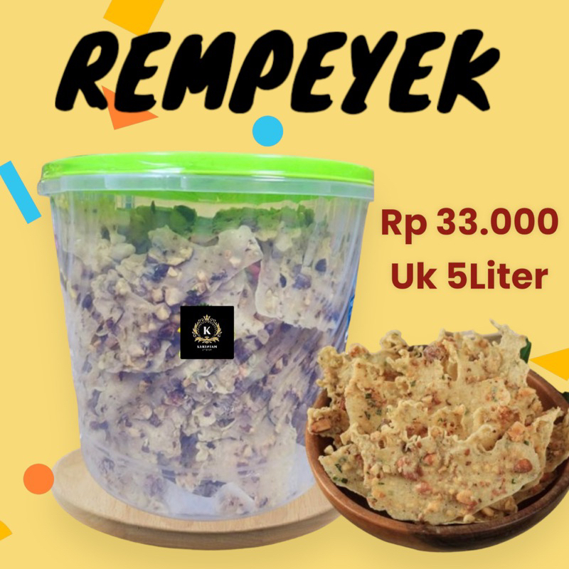 

Peyek Kacang / Peyek Rebon / Rempeyek | KEMBANG GOYANG TOPLES 5L (MERK TOPLES RANDOM)