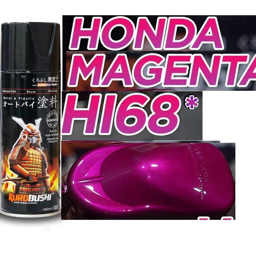 Langsung Order New Colours Samurai Paint Kurobushi Semprot Pilox Pilok  H168 HONDA MAGENTA  Pink Mag