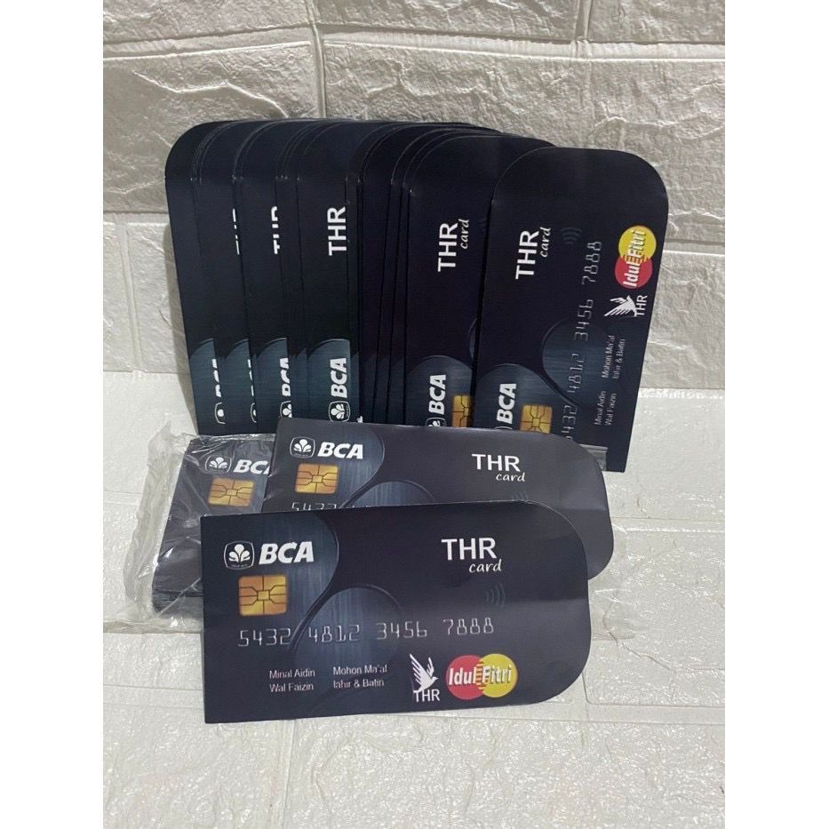 

new amplop lebaran motif atm black unik kekininian viral