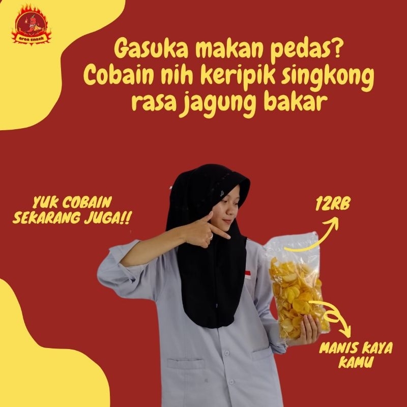 

Keripik Singkong Jagung Bakar Araa Snack 250 Gram