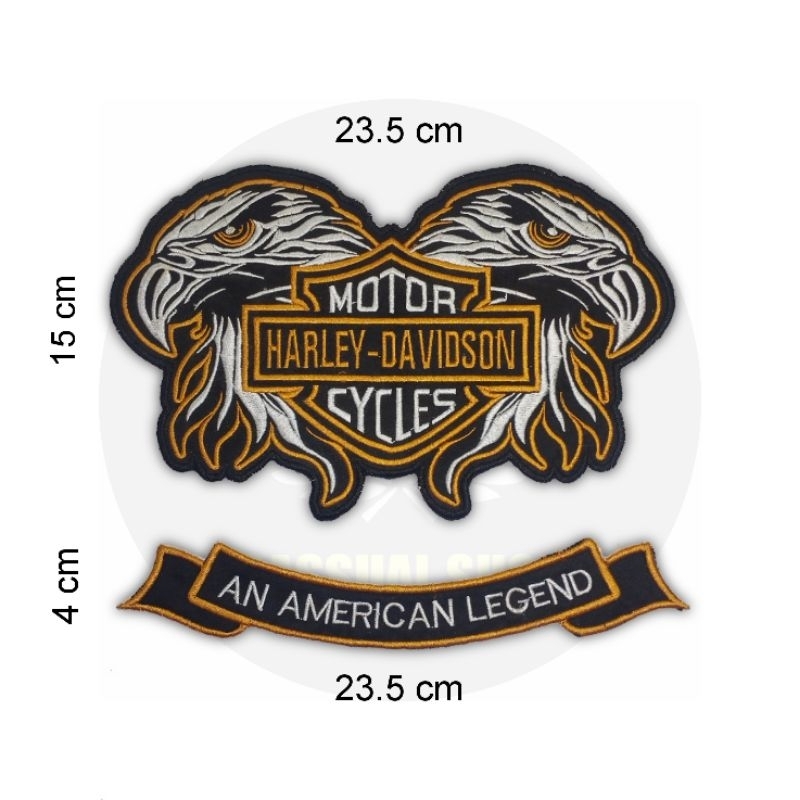 PATCH EMBLEM BORDIR HARLEY DAVIDSON
