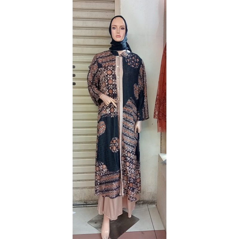set gamis outer lepasan set outer gamis mewah gamis outer