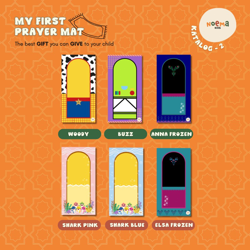 Sajadah lipat / sejadah anak / sajadah custom nama / prayer mat / sajadah unik / sajadah karakter / 