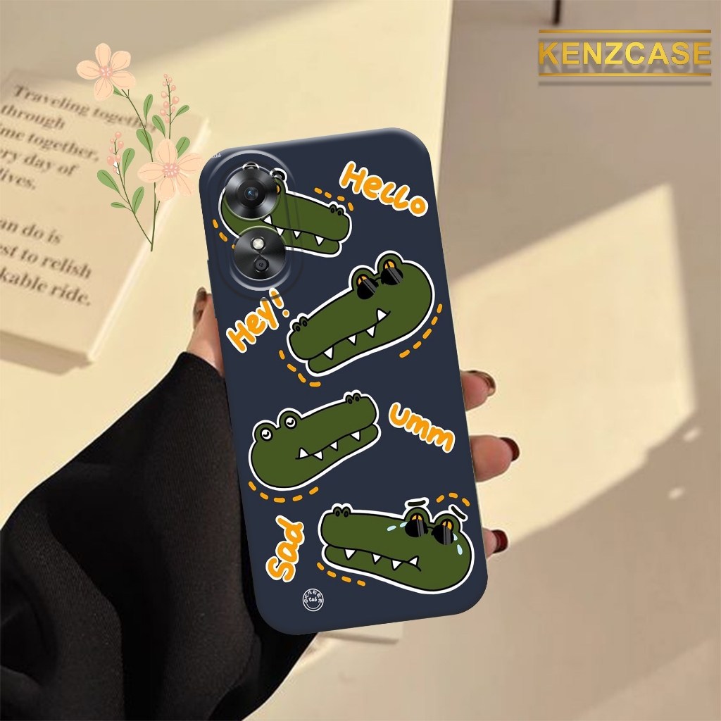 Soft case Hp OPPO A17 - KENZCASE- Fashion Case Aesthetic - Silicon - Pelindung Belakang Handpone - C